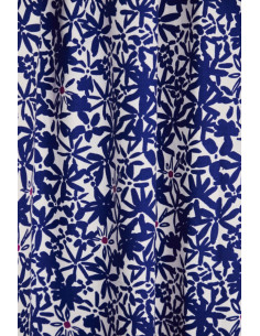 Tissu crêpe de viscose Flowery - Bleu cobalt 2