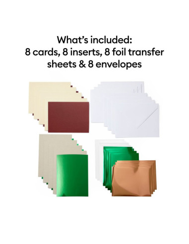 Set de 8 cartes avec enveloppes R20 Foil Cameron Cricut