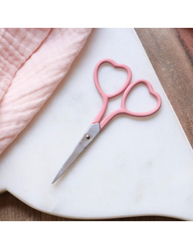 Ciseaux à broder coeur 9 cm - Lise Tailor - Blush