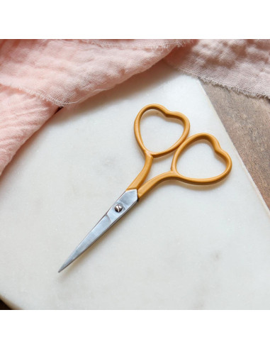 Ciseaux à broder coeur 9 cm - Lise Tailor - Moutarde