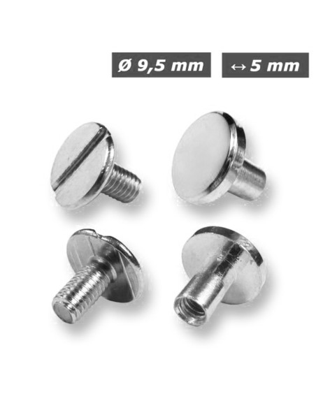 25 sets de vis chicago 9,5 mm x 5 mm - Argent