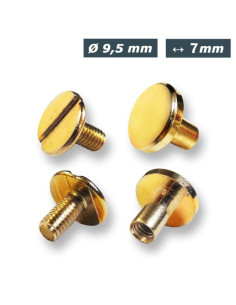 25 sets de vis chicago 9,5 mm x 7 mm - Or