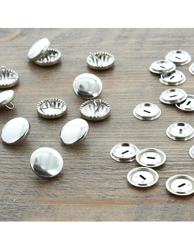 Carton de 100 boutons à recouvrir - 19 mm
