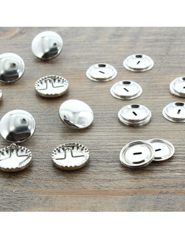Carton de 100 boutons à recouvrir - 23 mm