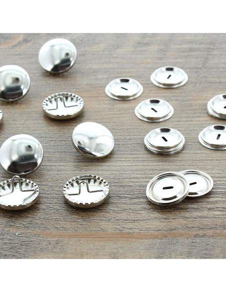 Carton de 100 boutons à recouvrir - 23 mm