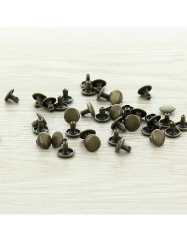 Sachet de 100 rivets économiques 9 mm - Bronze