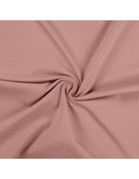 Tissu jersey coton - Vieux rose