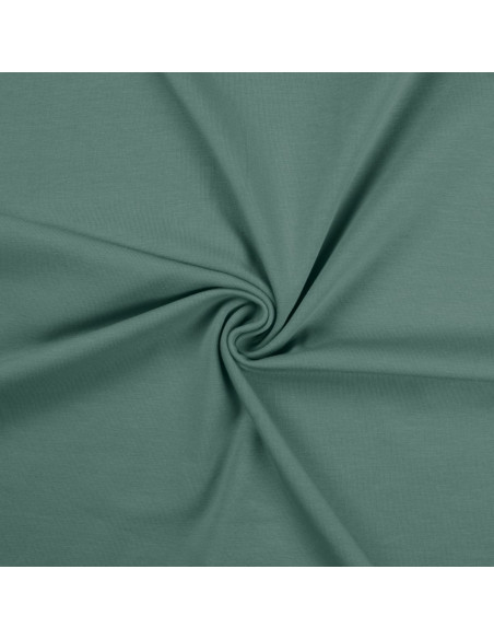Tissu jersey coton - Vert de gris
