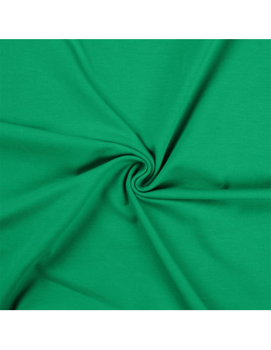 Tissu jersey coton - Vert herbe