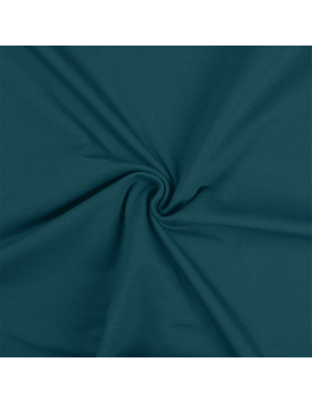 Tissu jersey coton - Bleu pétrole