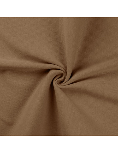 Tissu jersey bord côte - Taupe