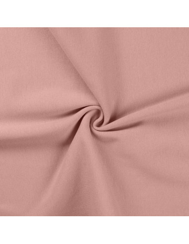 Tissu jersey bord côte - Vieux rose