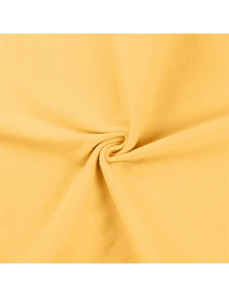 Tissu jersey bord côte - Jaune paille