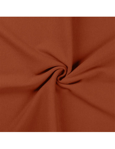 Tissu jersey bord côte - Terracotta