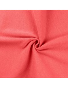 Tissu jersey bord côte - Corail