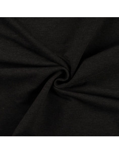 Tissu jersey bord côte - Gris chiné foncé