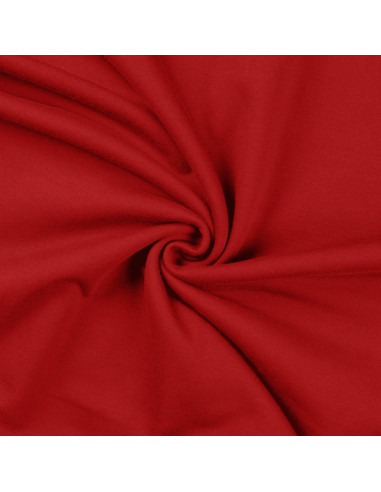 Tissu sweat - Rouge foncé
