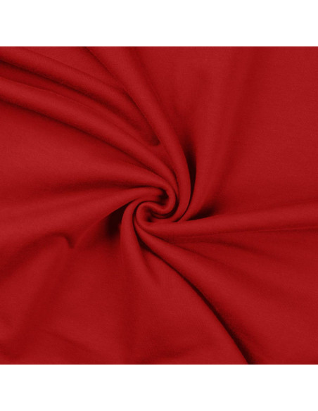 Tissu sweat - Rouge foncé