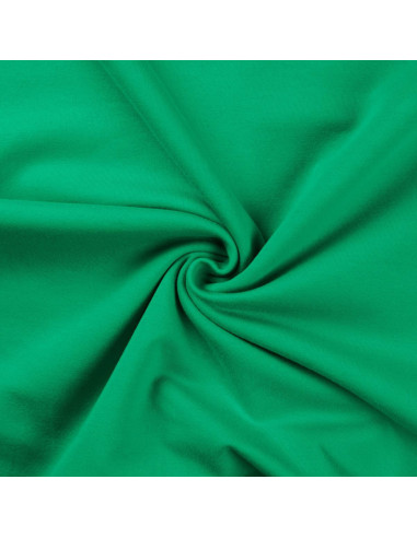 Tissu sweat molleton - Vert herbe