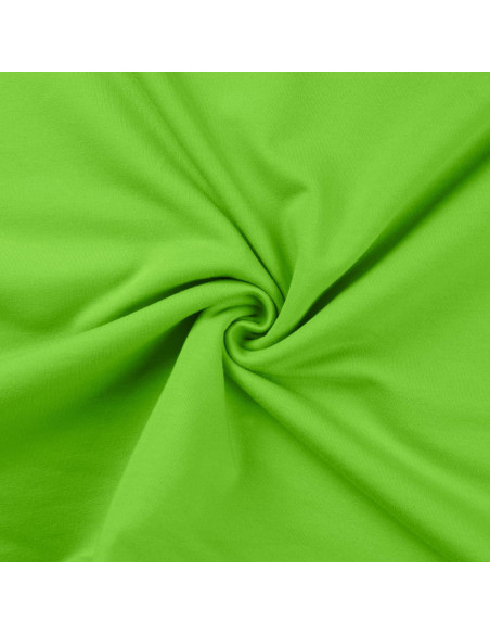Tissu sweat molleton - Vert citron