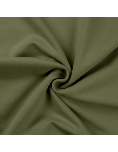 Tissu sweat molleton - Kaki