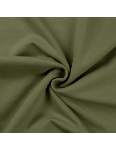 Tissu sweat molleton - Kaki