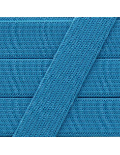 Élastique souple 15 mm - Bleu