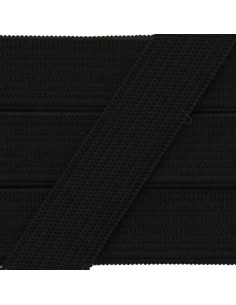 Élastique souple 15 mm - Noir