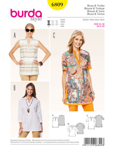 Patron de blouse et tunique - Burda 6809