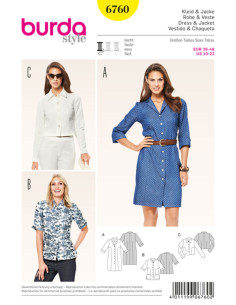 Patron de robe et veste - Burda 6760