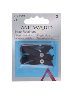 Paquet de 4 attaches bretelles - Noir