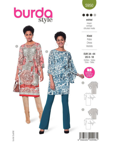 Patron de robe - Burda 5950