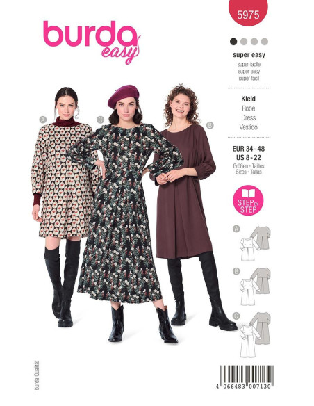 Patron de robe - Burda 5975
