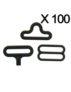 Set de 100 attaches noeud papillon - Noir