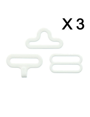 Set de 3 attaches noeud papillon - Blanc