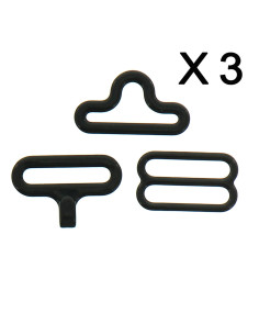 Set de 3 attaches noeud papillon - Noir