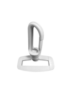 Mousqueton plastique - Blanc 20 mm