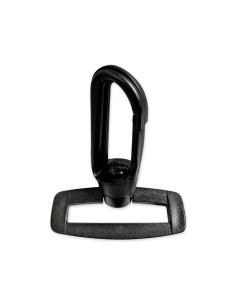 Mousqueton plastique - Noir 30 mm