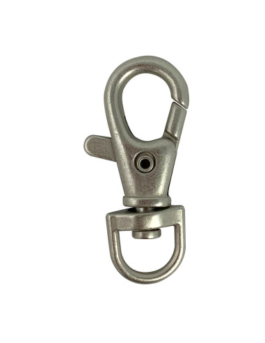 Mousqueton métal - Argent mat 40 x 10 mm