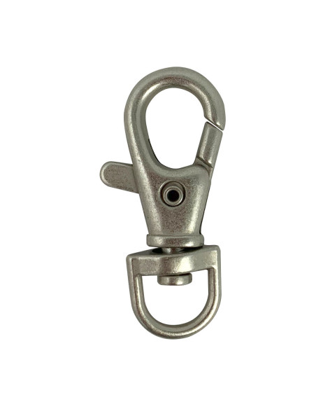 Mousqueton métal - Argent mat 40 x 10 mm