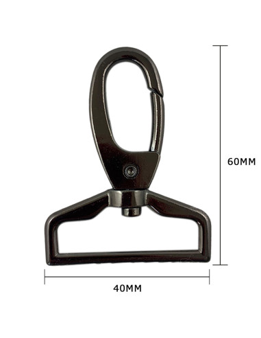 Mousqueton métal - Canon de fusil 60 x 40 mm