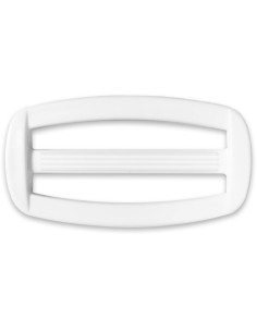Boucle coulissante plastique blanc 50 mm
