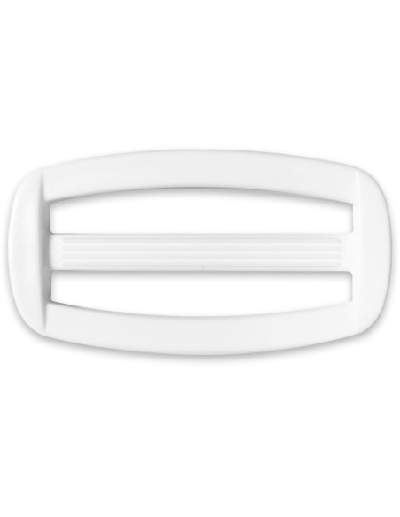 Boucle coulissante plastique blanc 50 mm