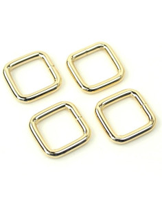 Set de 4 anneaux carrés - Or 12,7 mm