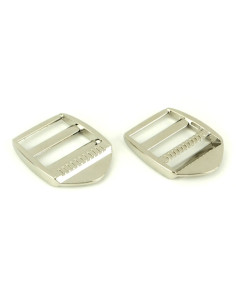 Boucles de réglage métal argent 25 mm