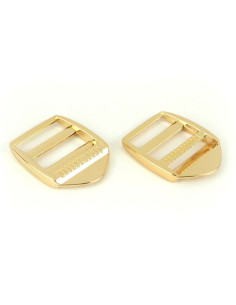 Boucles de réglage métal or 25 mm