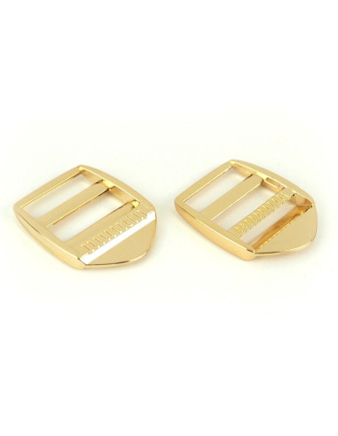 Boucles de réglage métal or 25 mm