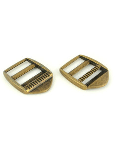 Boucles de réglage métal bronze 25 mm