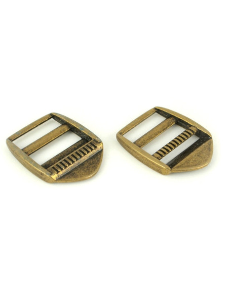 Boucles de réglage métal bronze 25 mm