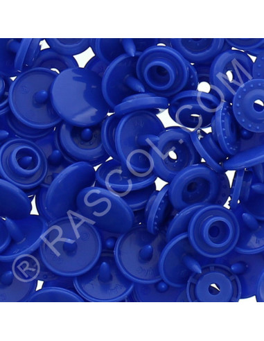 Sachet de 25 pressions résine KAM ronds - Bleu royal